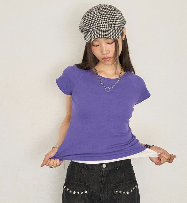  「【WEB限定カラーあり】【SLOPPY】 リブチビT」|Tシャツ・カットソー|