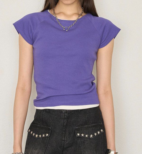  「【WEB限定カラーあり】【SLOPPY】 リブチビT」|Tシャツ・カットソー|