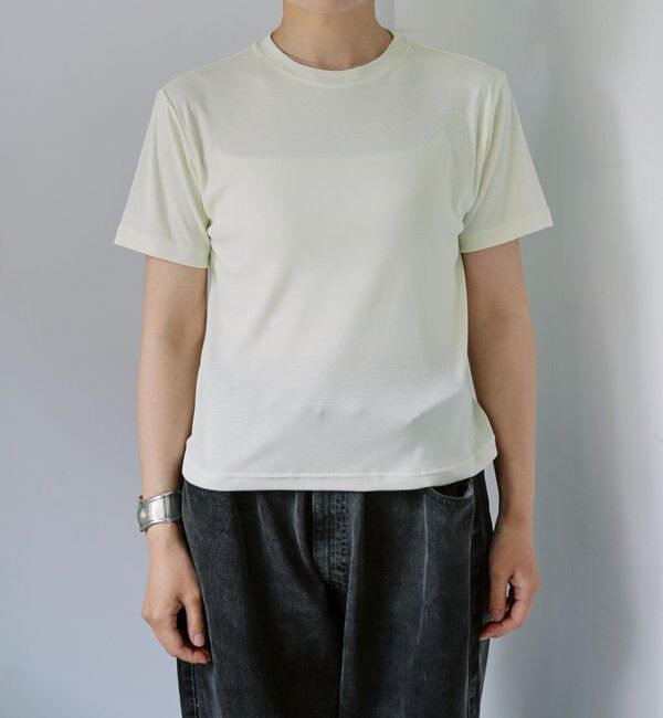  「【LUALY】【接触冷感/吸水速乾】シアープレーンチビTee」|Tシャツ・カットソー|