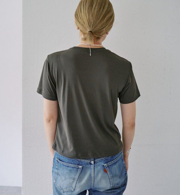  「【LUALY】【接触冷感/吸水速乾】シアープレーンチビTee」|Tシャツ・カットソー|