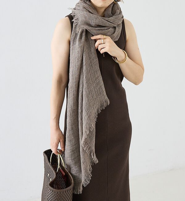 The Store by C' 「【PAOLO MARIANI】Virgilio Scarf／ストール75&times;200」|マフラー|ブラウン