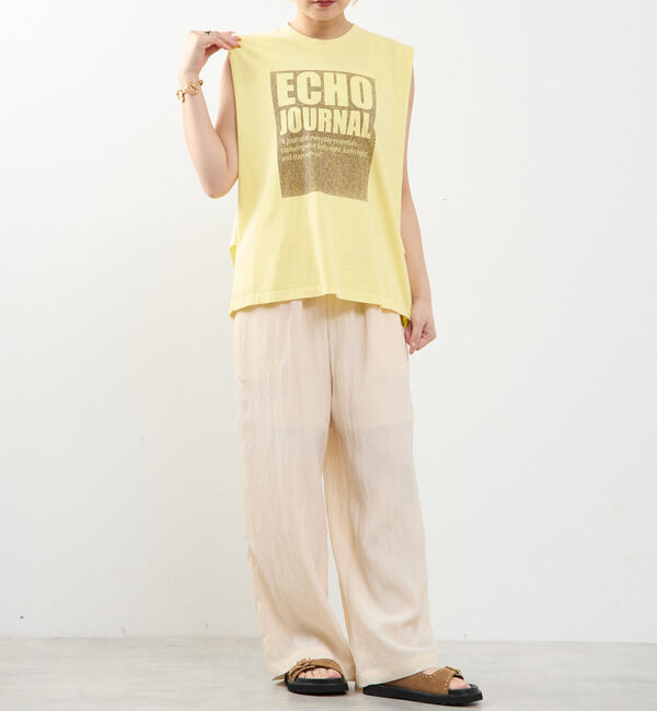 SOFFITTO「ピグメントノースリーブTシャツ」|Tシャツ・カットソー|