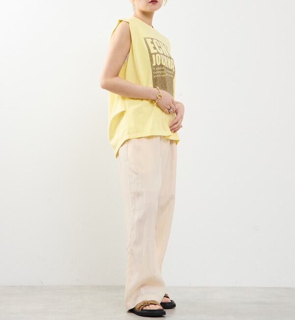 SOFFITTO「ピグメントノースリーブTシャツ」|Tシャツ・カットソー|