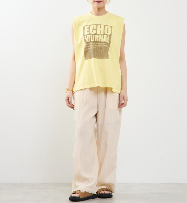 SOFFITTO「ピグメントノースリーブTシャツ」|Tシャツ・カットソー|