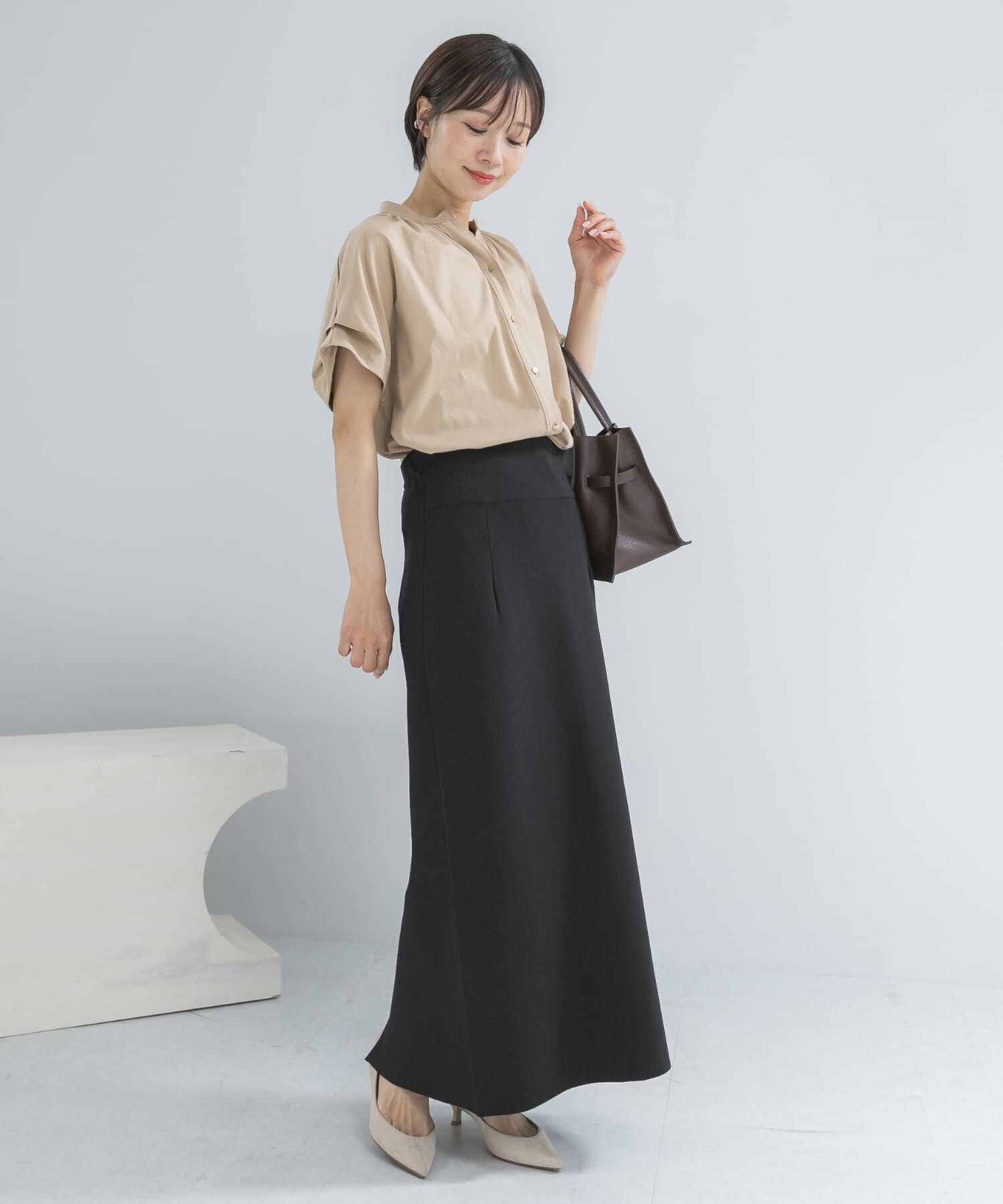 URBAN RESEARCH ROSSO「『WEB/一部店舗限定』汗染防止デザインボタンカットブラウス」|シャツ・ブラウス|