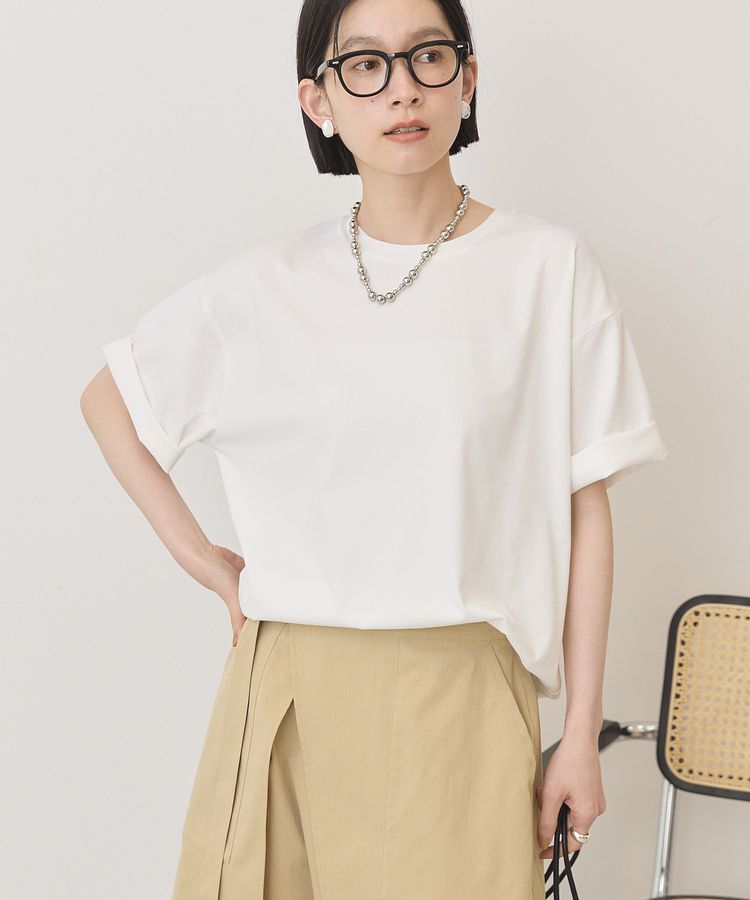 AMERICAN HOLIC「裾ラウンドTシャツ」|Tシャツ・カットソー|Off White