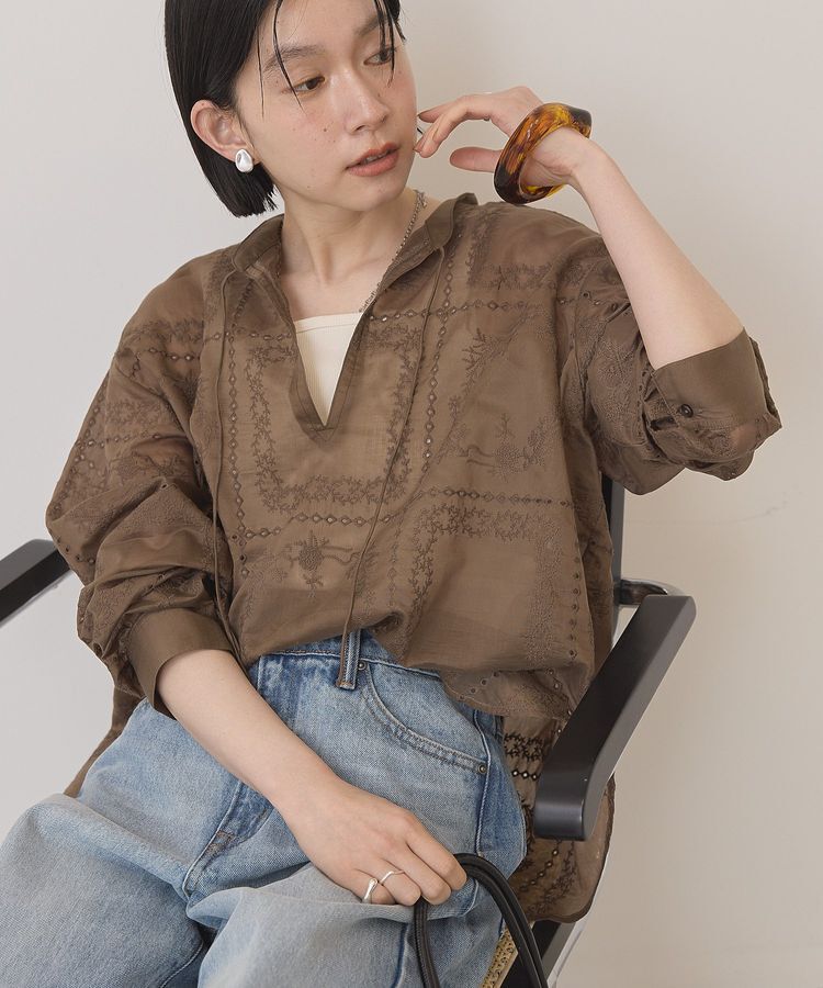 AMERICAN HOLIC「スキッパーレースブラウス」|シャツ・ブラウス|
