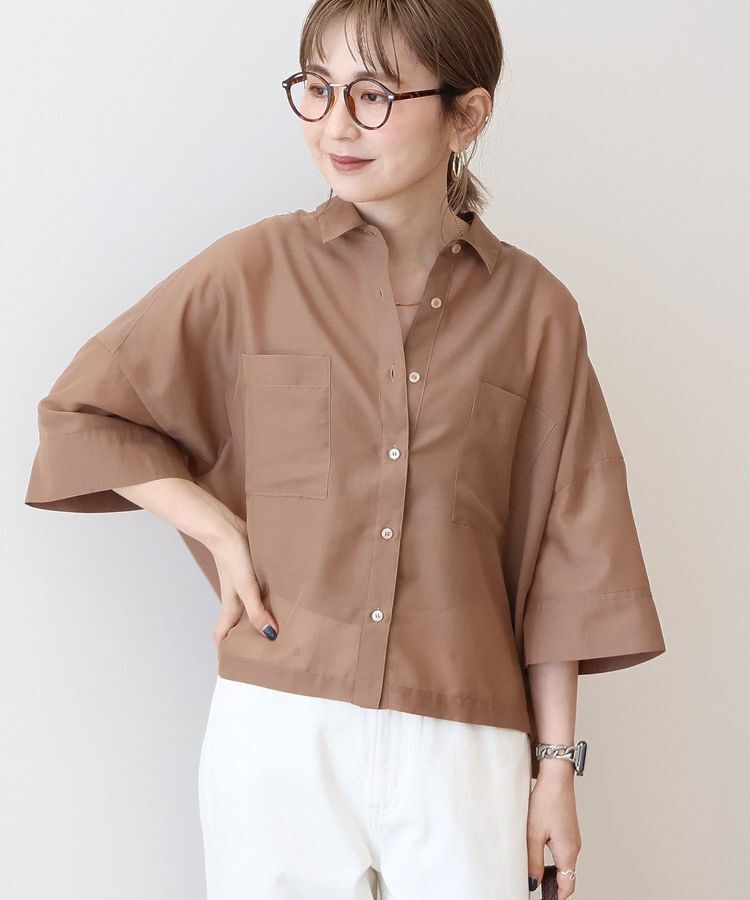 AMERICAN HOLIC「【WEB限定】Wポケットシアー半袖シャツ」|シャツ・ブラウス|