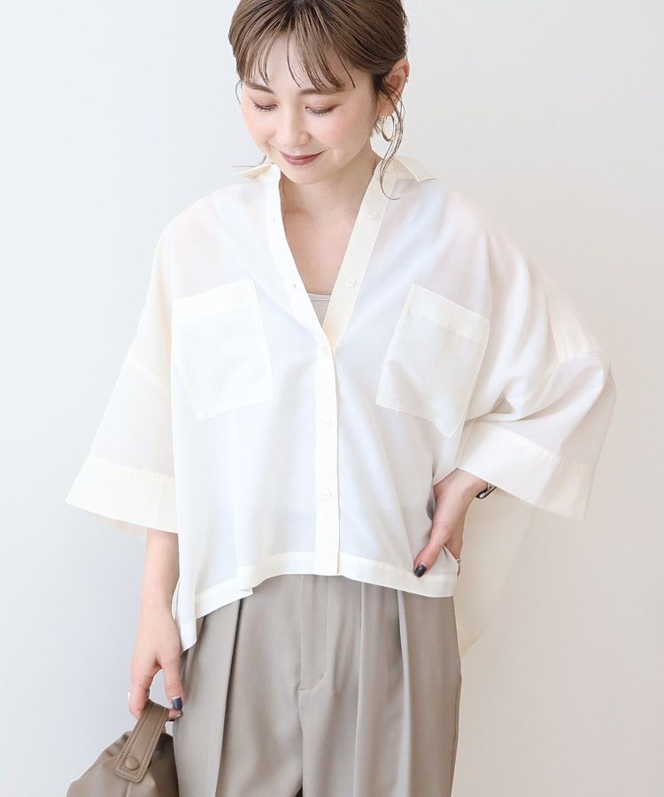 AMERICAN HOLIC「【WEB限定】Wポケットシアー半袖シャツ」|シャツ・ブラウス|