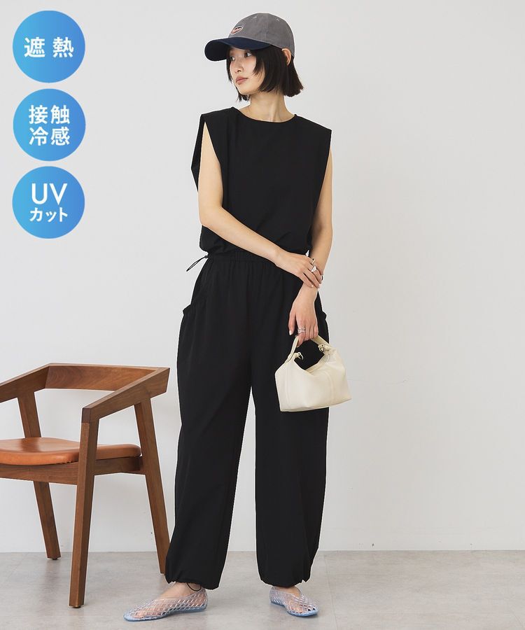 AMERICAN HOLIC「【マルチ機能】ドロストサロペット」|オールインワン|Black