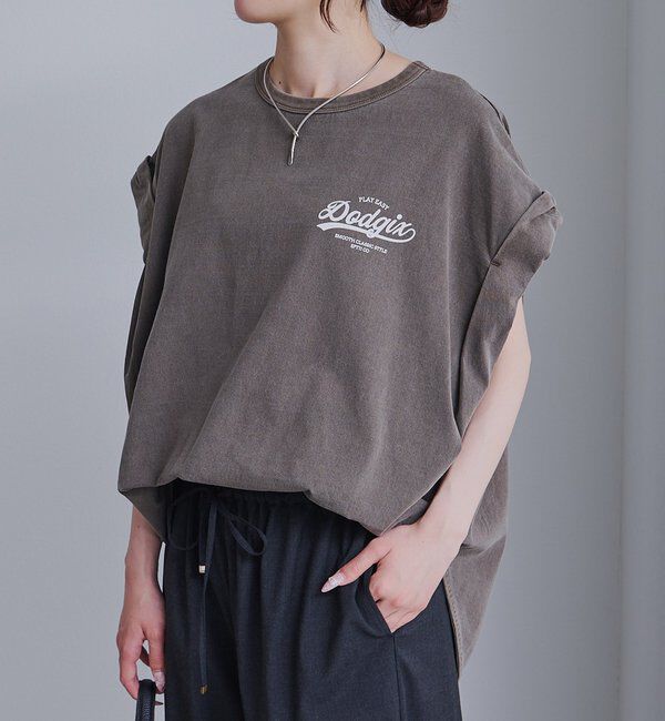  「USAコットンロールスリーブTシャツ」|Tシャツ・カットソー|ブラウン