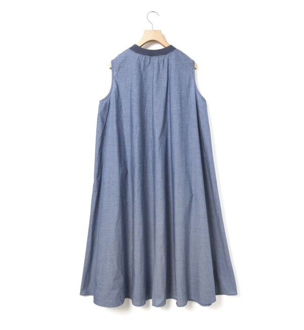 MidiUmi「MidiUmi シャンブレーノースリーブプレンティワンピース」|ワンピース|