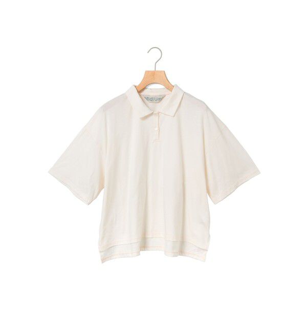 MidiUmi「MidiUmi ワイドポロシャツ」|Tシャツ・カットソー|ピンク