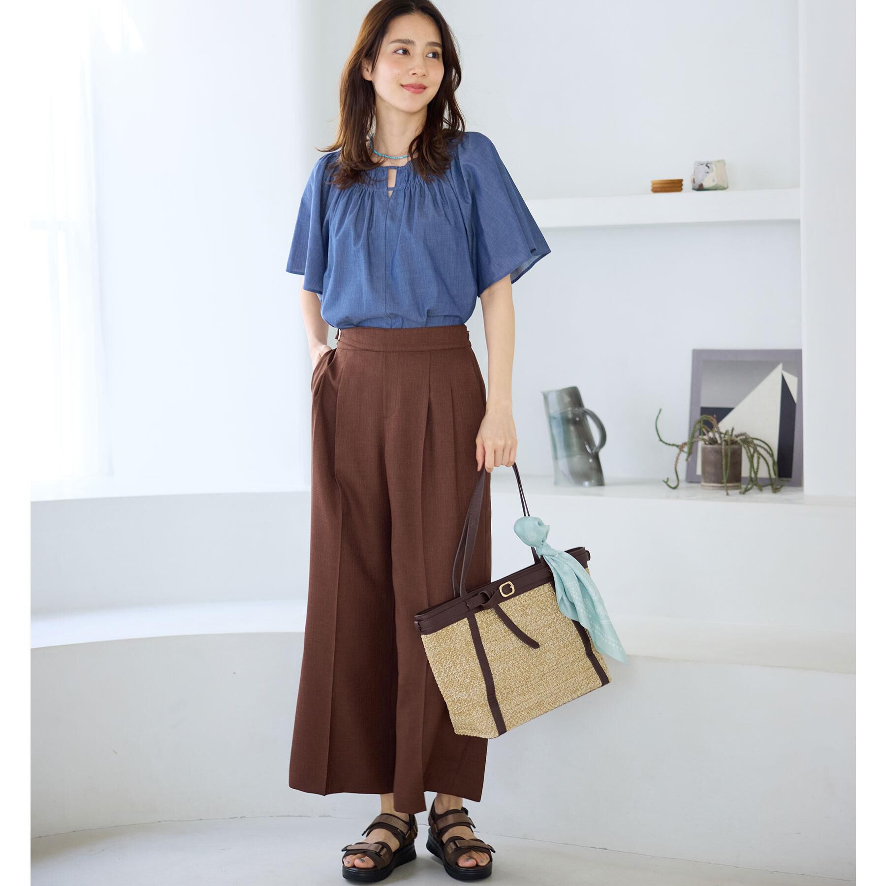 Reflect「グルカ風ベルトデザインワイドパンツ」|その他|