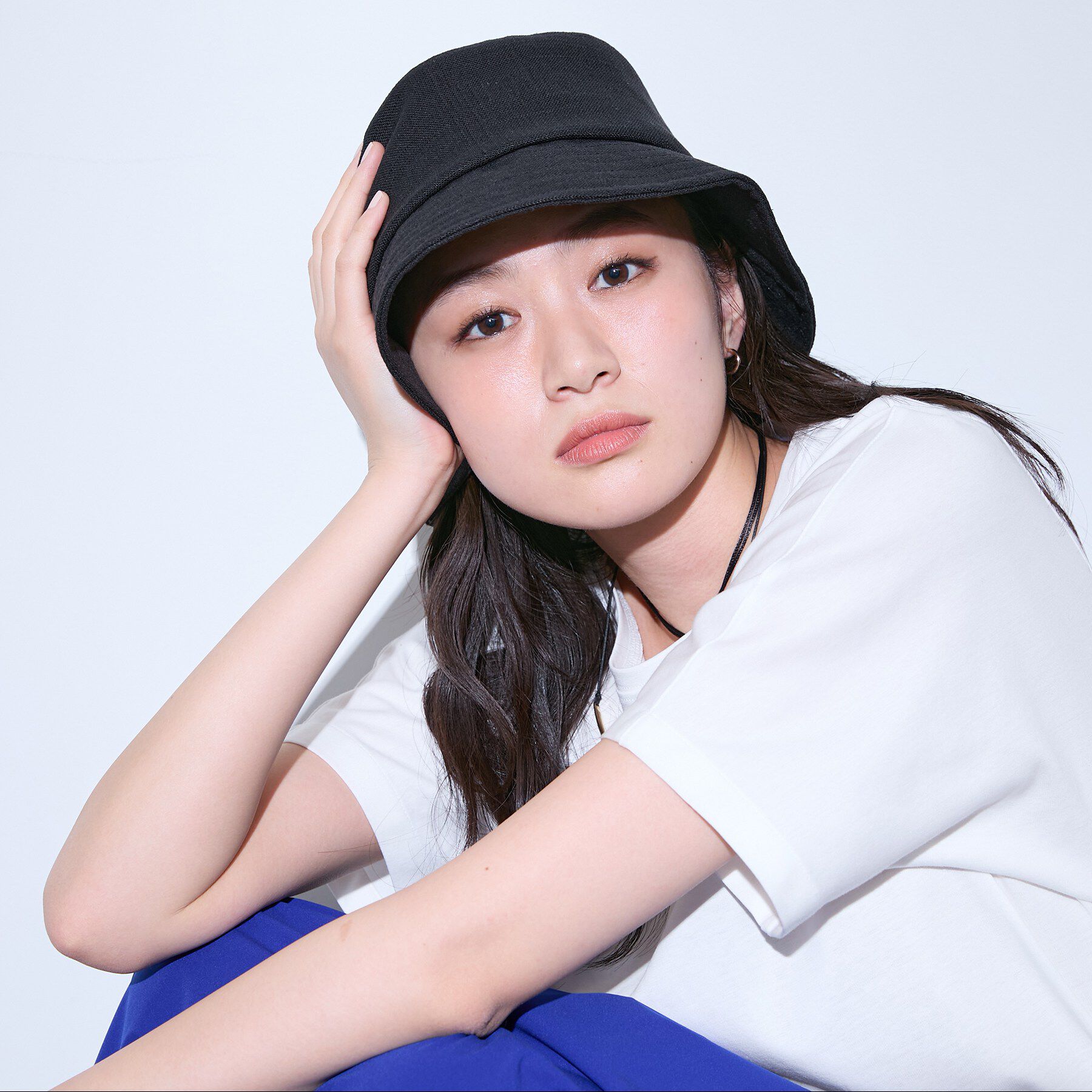 INDIVI「【大人カジュアル／コットン混】バケットハット」|ハット|ブラック(019)