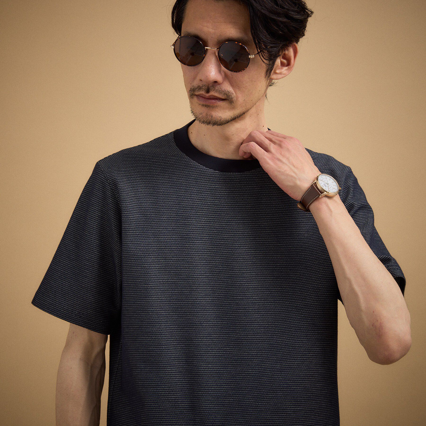 TAKEO KIKUCHI「【抗菌防臭】メランジ クルーネック プルオーバー」|Tシャツ・カットソー|