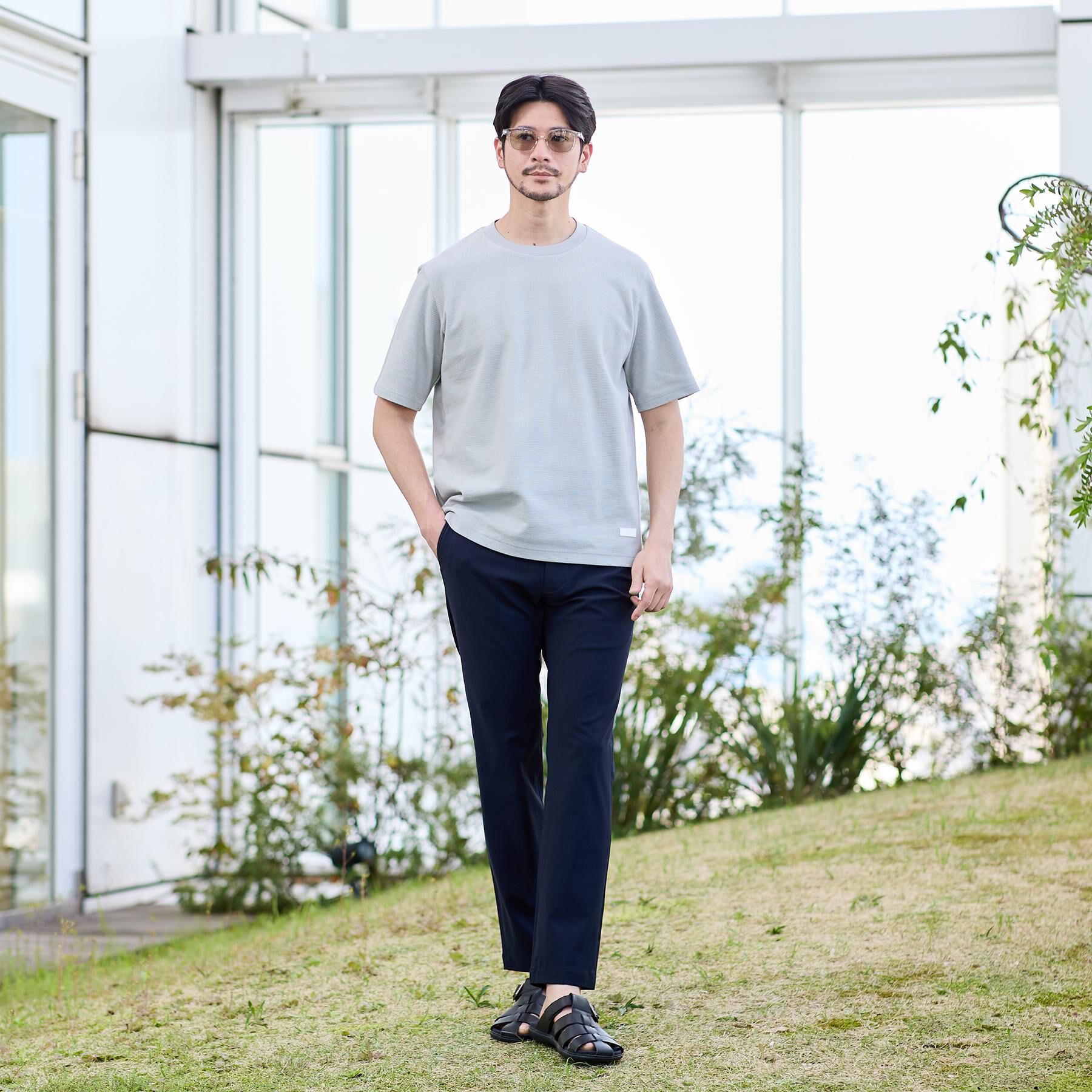 TAKEO KIKUCHI「【抗菌防臭】メランジ クルーネック プルオーバー」|Tシャツ・カットソー|