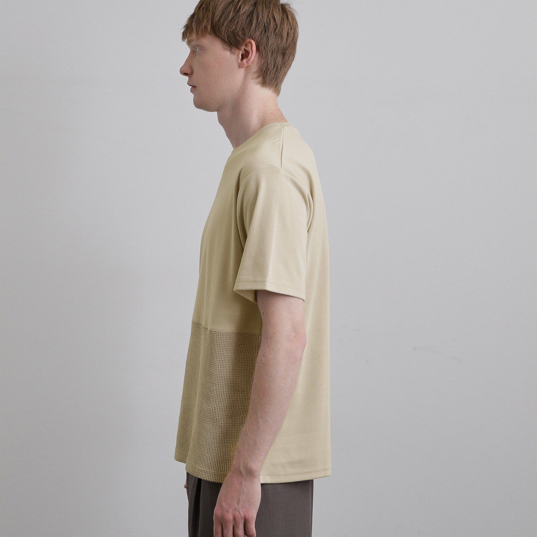 tk.TAKEO KIKUCHI「ブロックニット切替カットソー」|Tシャツ・カットソー|