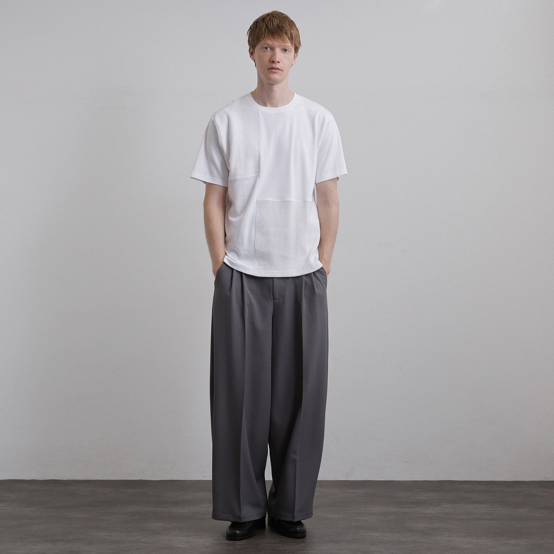 tk.TAKEO KIKUCHI「ブロックニット切替カットソー」|Tシャツ・カットソー|