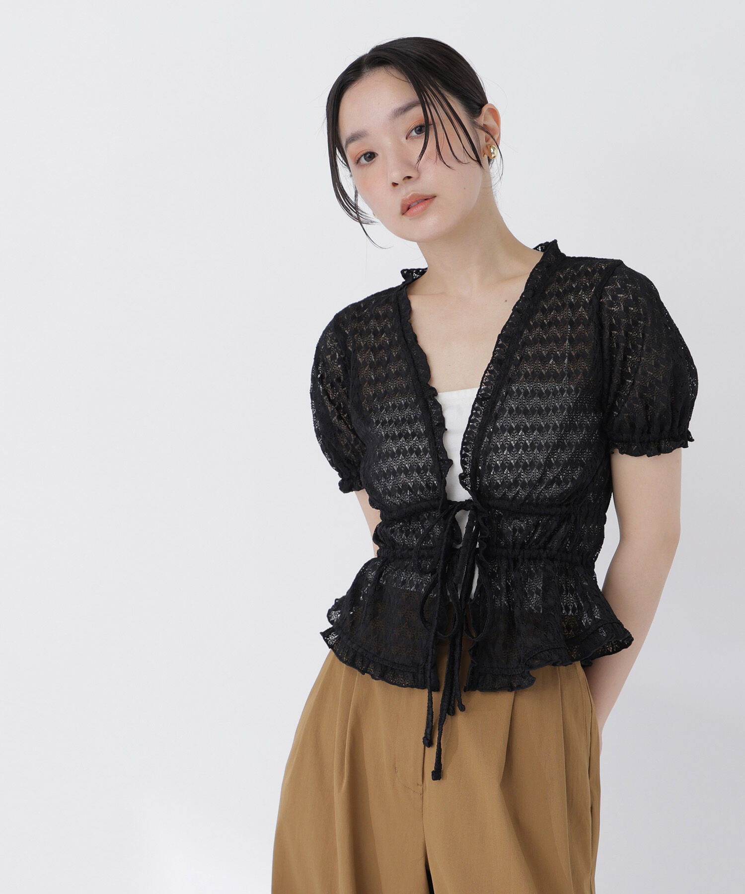 「クロシェカットカーディガン」|Tシャツ・カットソー|