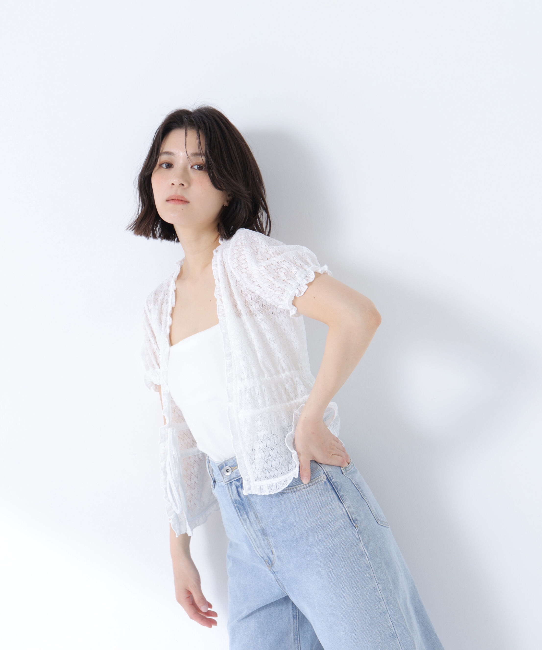  「クロシェカットカーディガン」|Tシャツ・カットソー|