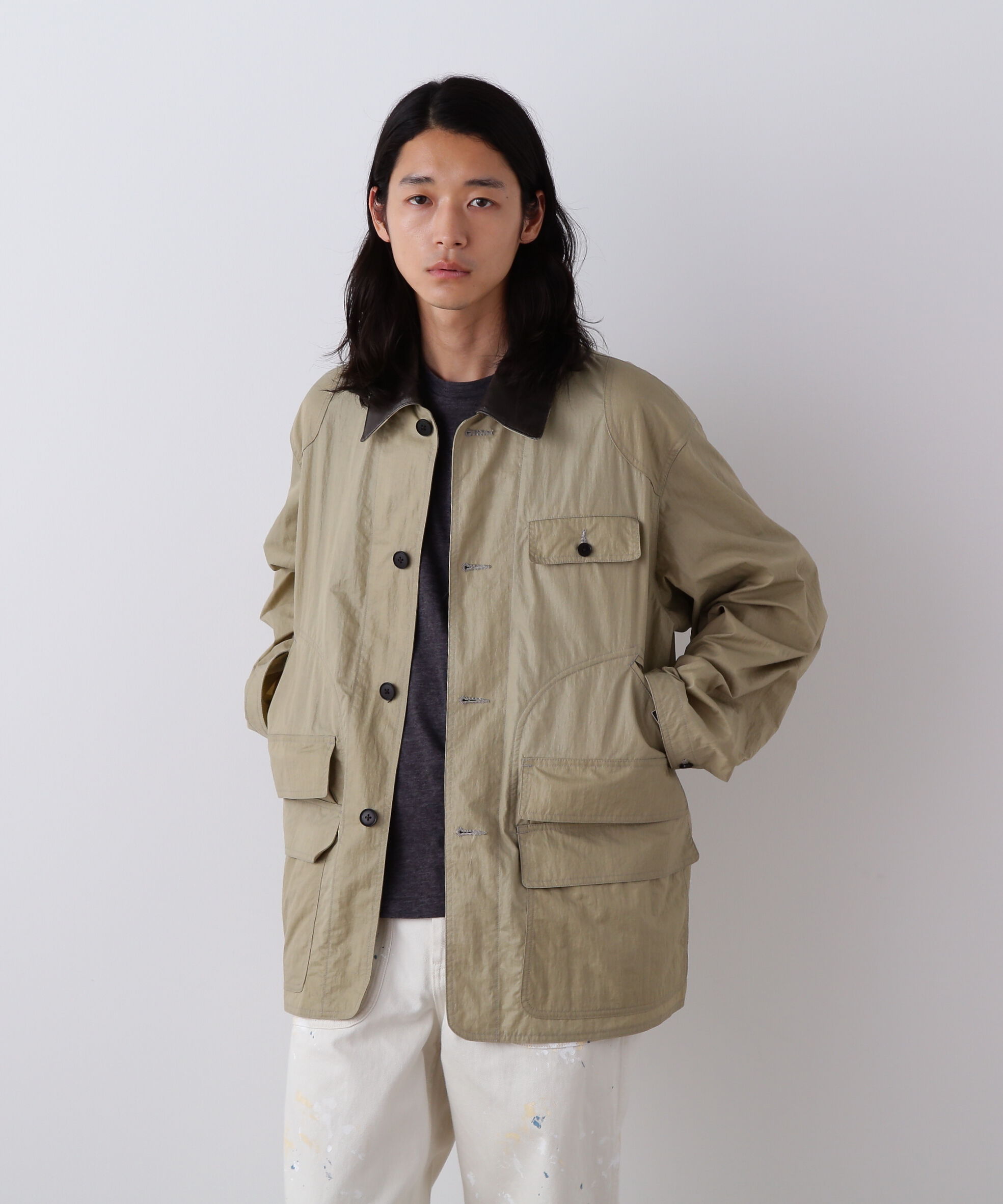 YLEVE 「YLEVE / NYLON HUNTING BLOUSON」|ブルゾン・スタジャン|カーキ