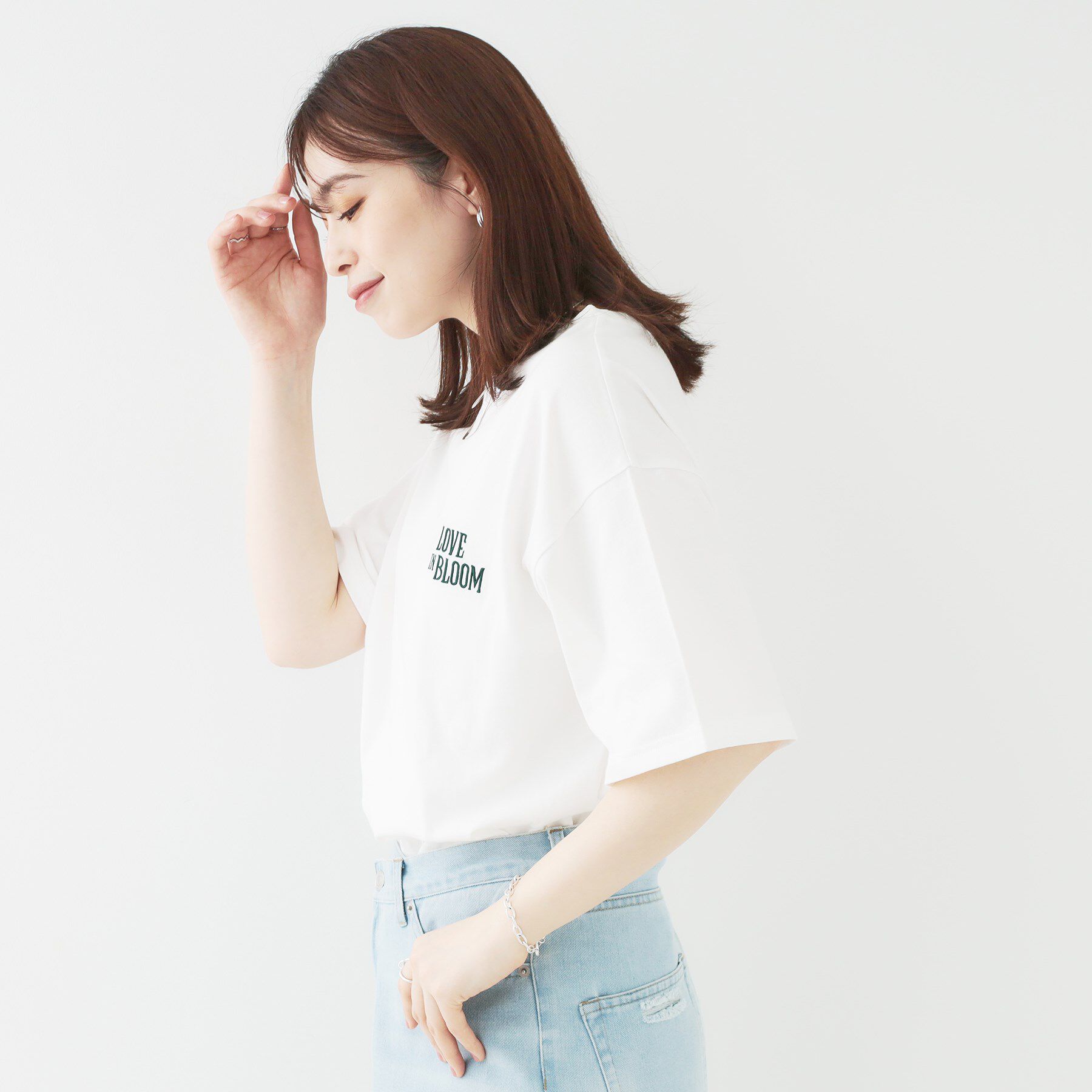 SHOO･LA･RUE「【選べる4柄】コットンプリントロゴTシャツ」|Tシャツ・カットソー|