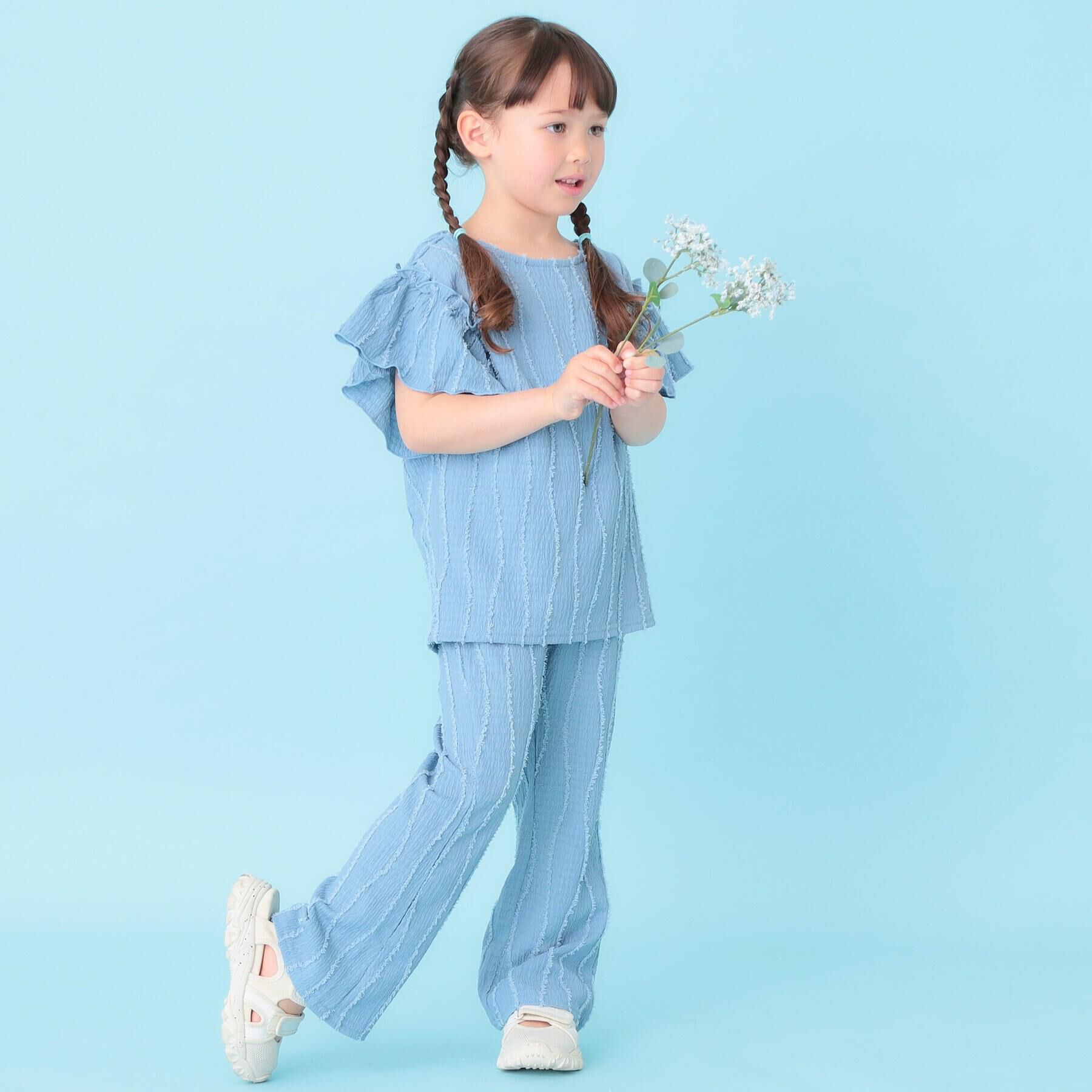 SHOO･LA･RUE「【100-150cm】フリンジジャガードフレアパンツ」|その他|