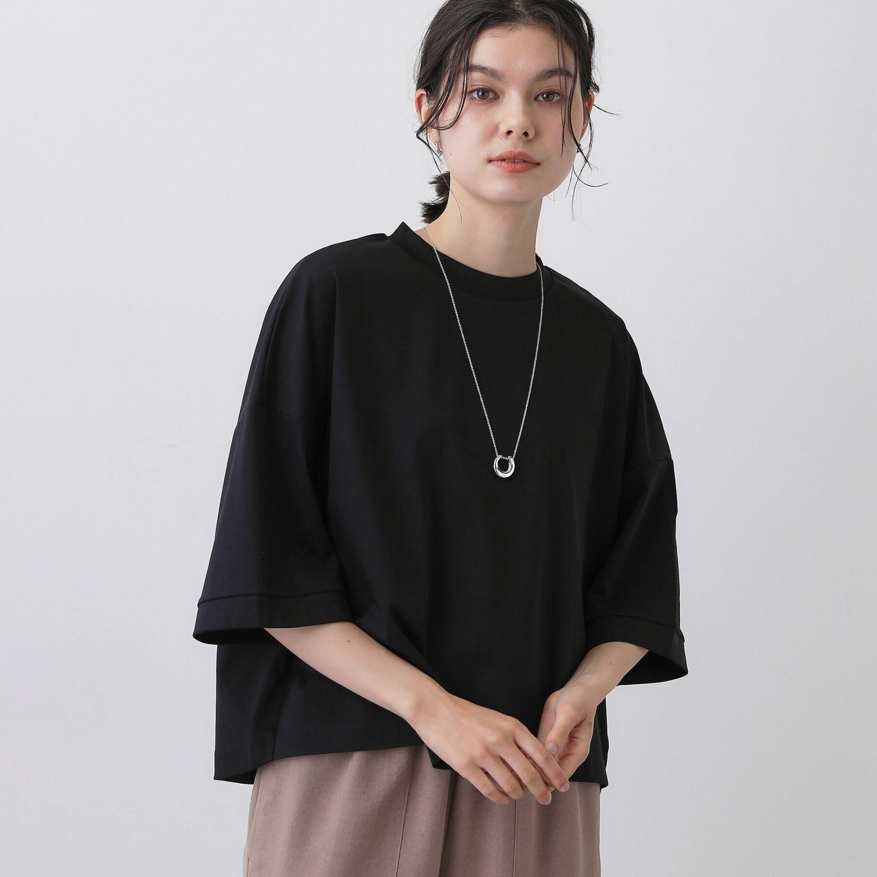 Dessin「【新色追加/体型カバー】美光沢カットソーボクシーシルエット」|Tシャツ・カットソー|