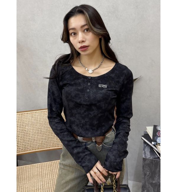 EVRIS「ワンポイントヘンリーネックトップス」|Tシャツ・カットソー|