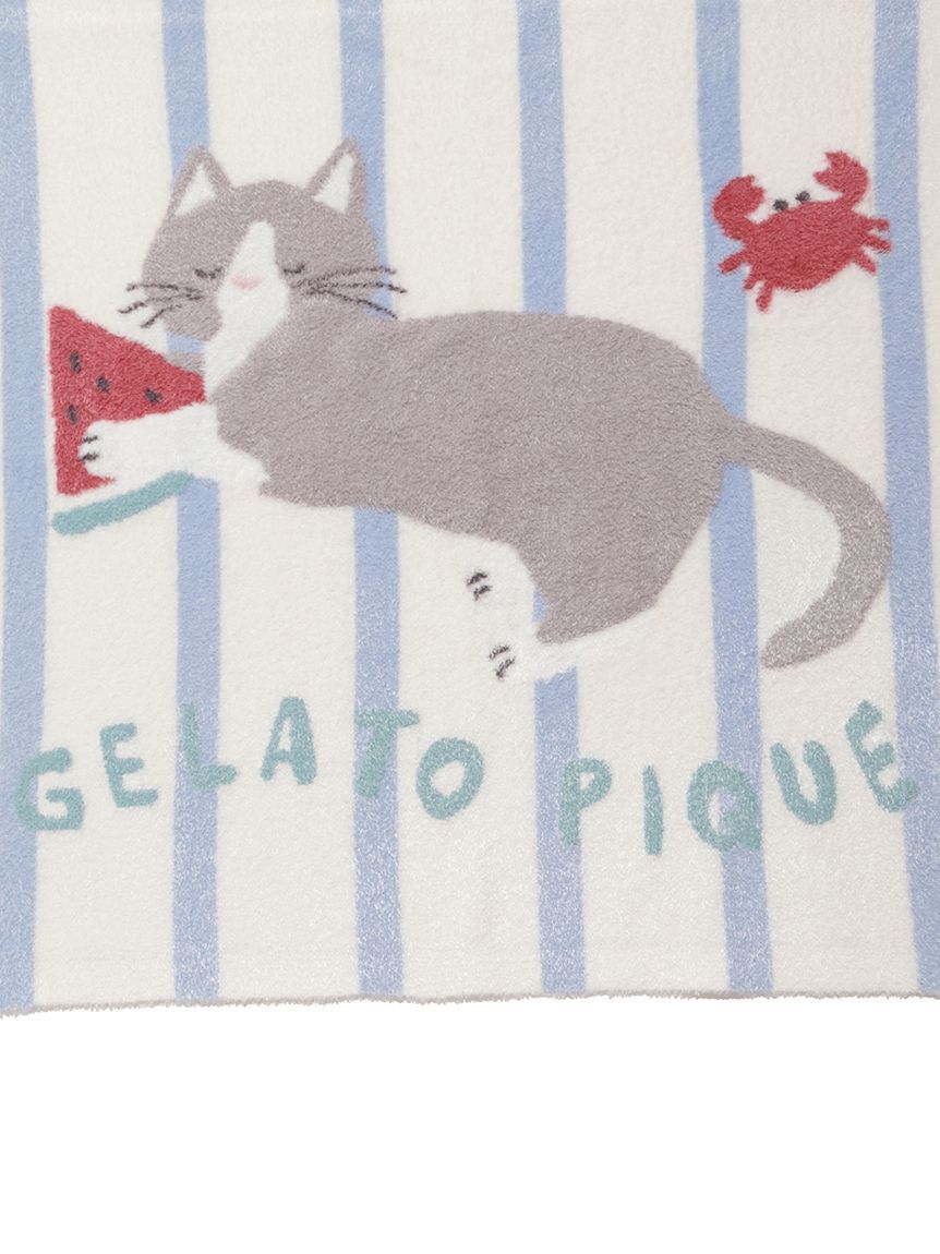GELATO PIQUE KIDS & BABY「【KIDS】スムーズィーシーサイドキャットジャガードブランケット」|ブランケット|