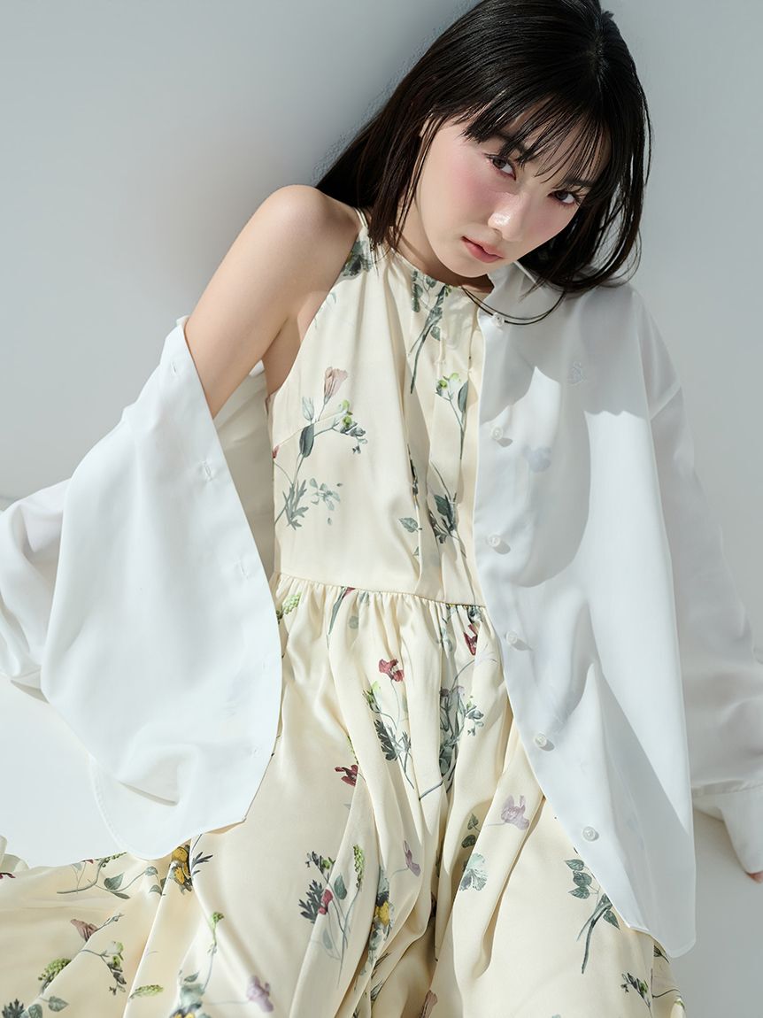 SNIDEL「【WEB限定00サイズあり】ボタニカルパターンキャミワンピース」|ワンピース|