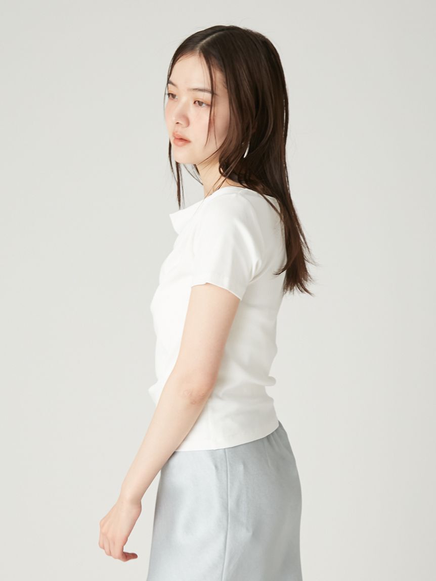 FRAY I.D「ドレープネックオフショルカットソー／ウォッシャブル」|Tシャツ・カットソー|
