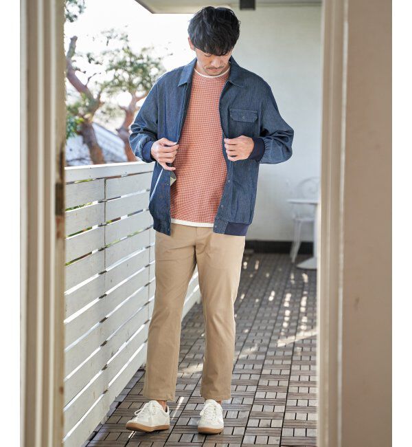 ikka「【雑誌MonoMax5月号掲載】GOKU楽パンツ EASY STRETCH 冷感アンクル「小泉孝太郎さん着用モデル」」|スラックス|