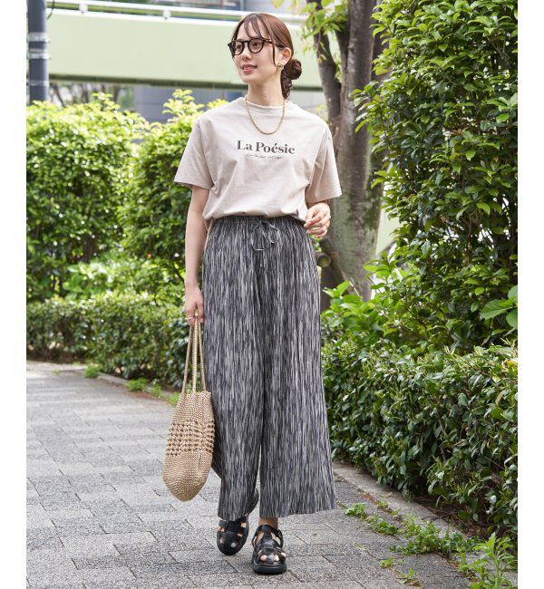 ikka「【接触冷感】裾レイヤードプリントTシャツ」|その他|