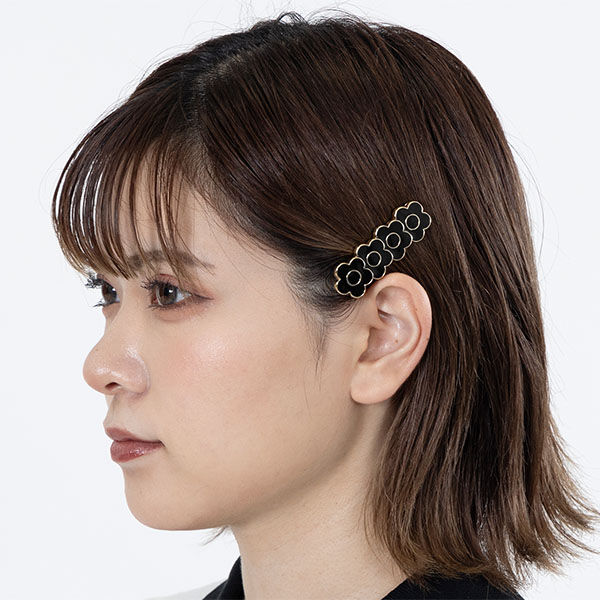 MARY QUANT「4デイジーエポ ワニクリップ」|その他|ブラック