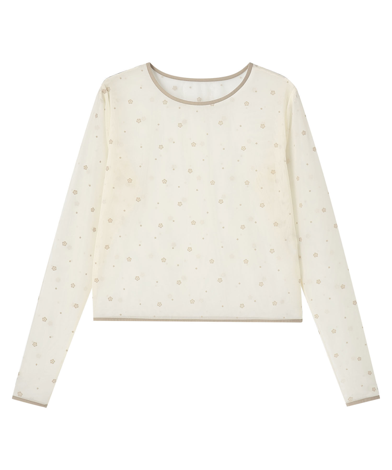 MARY QUANT「シアーフロッキー プルオーバー」|Tシャツ・カットソー|ベージュ