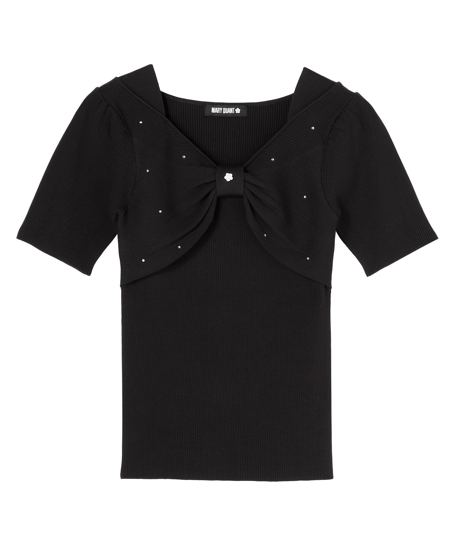 MARY QUANT「フロントリボンニット プルオーバー」|ニット・セーター|