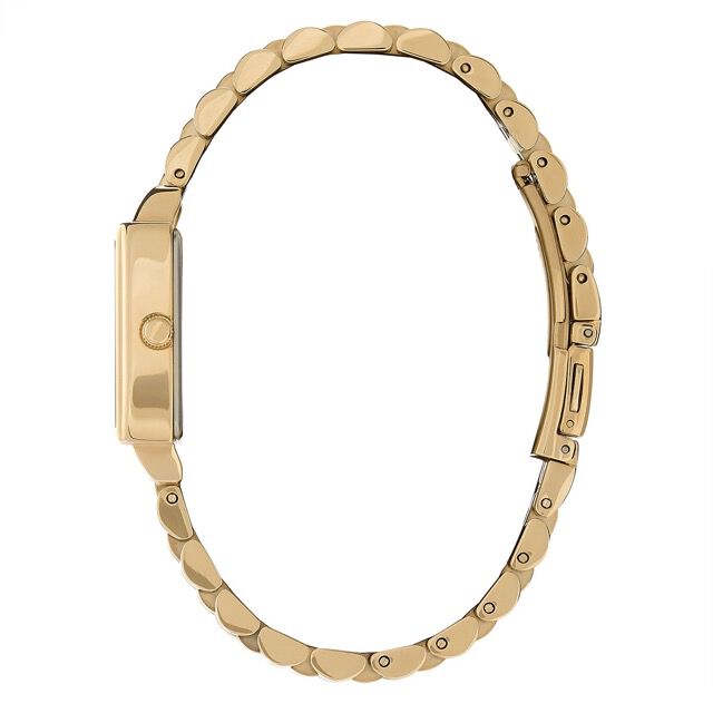 OLIVIA BURTON 「〈OLIVIA BURTON(ｵﾘﾋﾞｱﾊﾞｰﾄﾝ)〉21mm ﾀｳﾝﾊｳｽ ﾚｸﾀﾝｸﾞﾙﾎﾜｲﾄ＆ｺﾞｰﾙﾄﾞﾌﾞﾚｽﾚｯﾄ」|腕時計|