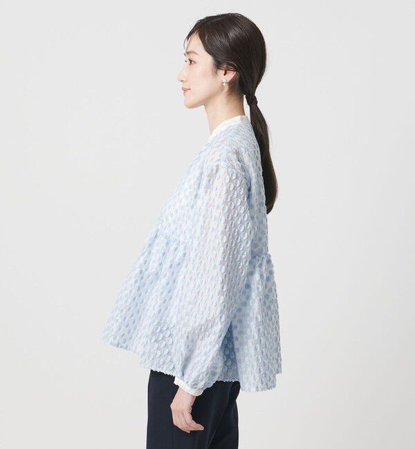 UNITED ARROWS「ラメ ドットジャガード ブラウス」|シャツ・ブラウス|