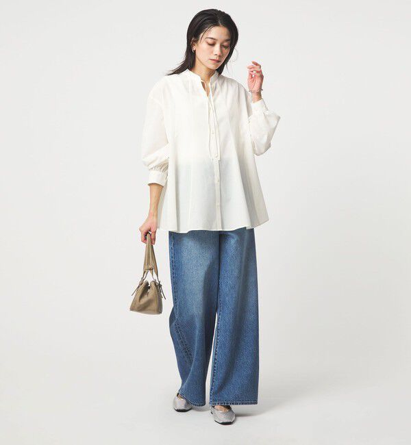 UNITED ARROWS green label relaxing「［size SHORTあり］ミルフィーユ フレア ブラウス」|シャツ・ブラウス|