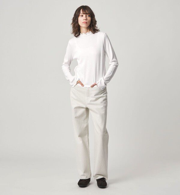 STEVEN ALAN「＜Steven Alan＞ドット リブ フリル プルオーバー」|Tシャツ・カットソー|