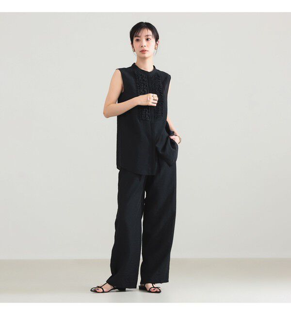 Demi-Luxe BEAMS 「レーヨンリネン ドロスト イージーパンツ」|チノ|