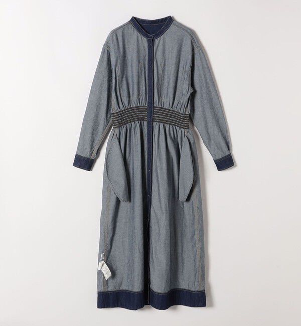 SHIPS any「《一部追加予約》SHIPS any: シャーリング デニム ポケット ワンピース ［SHIPS any DENIM］」|ワンピース|