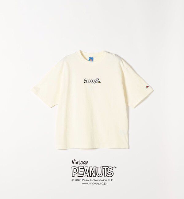 SHIPS any「FRUIT OF THE LOOM:〈洗濯機可能〉PEANUTS 刺繍 TEE」|Tシャツ・カットソー|オフホワイト