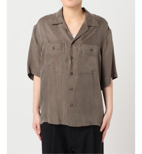 OUTDOOR PRODUCTS Usual Things「≪予約≫追加 キュプラオープンカラーハーフスリーブポケットシャツ セットアップ対応」|シャツ・ブラウス|