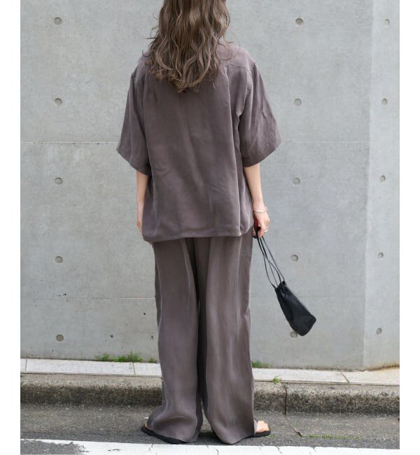 OUTDOOR PRODUCTS Usual Things「≪予約≫追加 キュプラオープンカラーハーフスリーブポケットシャツ セットアップ対応」|シャツ・ブラウス|