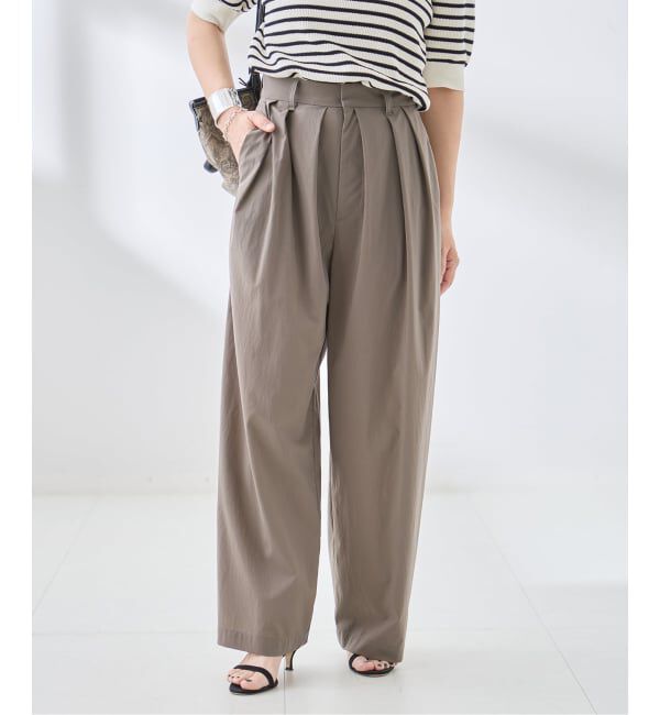 journal standard L'essage「《追加/撥水/UVカット/手洗い可》WATER REPELLENT/UVカットパンツ」|スラックス|グレーA