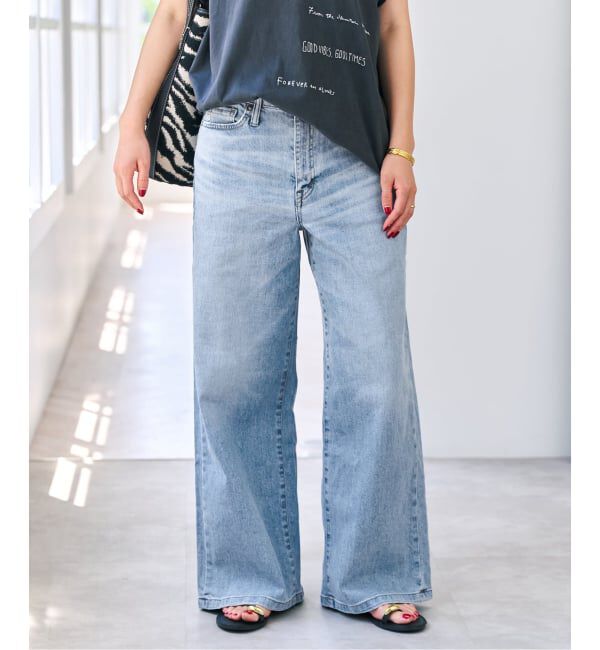 Spick and Span「《別注 / 追加》SOMETHING / サムシング NEW LISA WIDE*」|デニム|サックスブルー