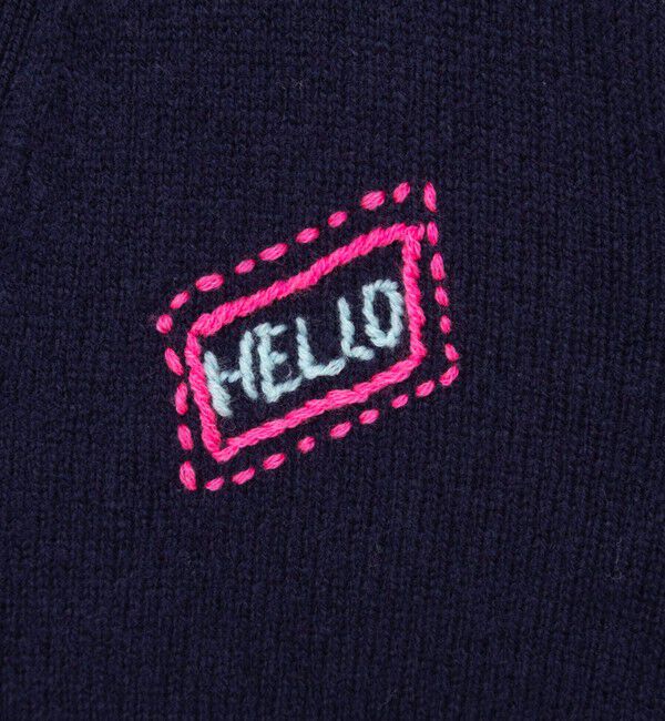 Rie Miller「《手洗い可能》ハンド刺繍Vネックカーディガン」|カーディガン|